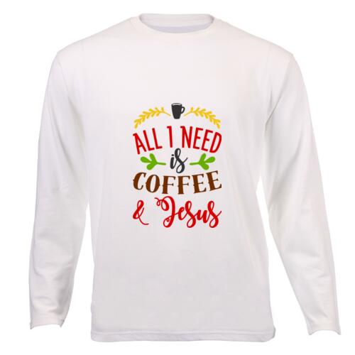 Coffee & Jesus - Unisex Long-sleeve T-shirt Thumbnail